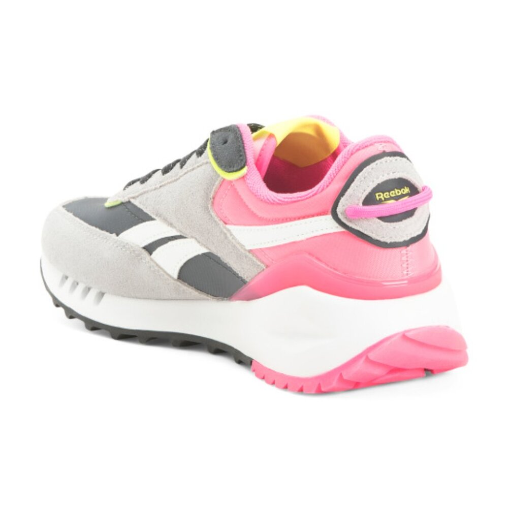 NEW REEBOK Suede Forte Racer Lifestyle Sneakers Grey/pink for women 462mn